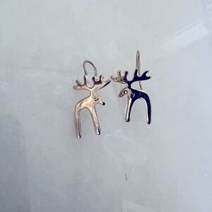 Sterling moose or reindeer earrings. Steamboat Springs, Colorado.